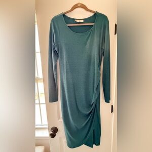 Jessica Simpson Teal Long Sleeve Maternity Dress